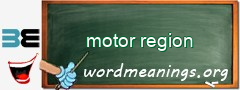 WordMeaning blackboard for motor region